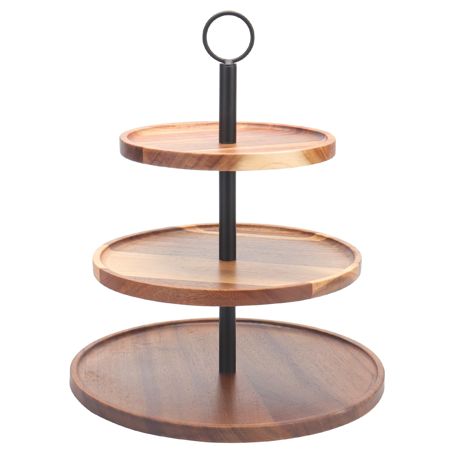 Photo 1 of 3 Tier Cupcake Stand, Large Wood Tiered Serving Tray Cupcake Tower, Serving Stand Display Dessert Cookie Candy Buffet Holder for Home Tea Party, Wedding, Farmhouse, Kitchen Decor-8"x10"x12"