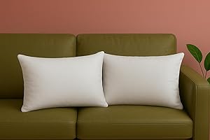 TRENDY HOME BY PEPMART TRADERS Trendy Home 12x20 Throw Pillow Insert (Pack of 2, White), Bed and Couch Pillows Stuffer Hypoallergenic, Lumbar Support Decorative Home Outdoor Pillow Filler (Non Woven, 2 Pack)