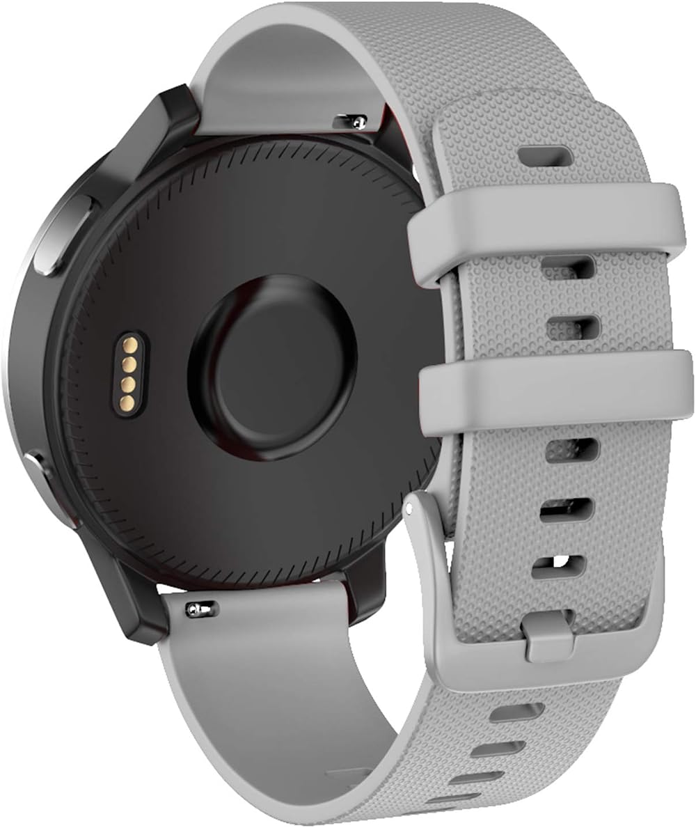 ISABAKE 18mm Silicone Watch Band for Garmin Venu 2S Vivoactive 4S Vivomove 3S