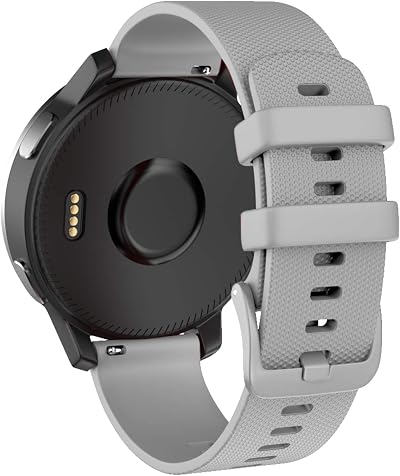 ISABAKE 18mm Silicone Watch Band for Garmin Venu 2S Vivoactive 4S Vivomove 3S