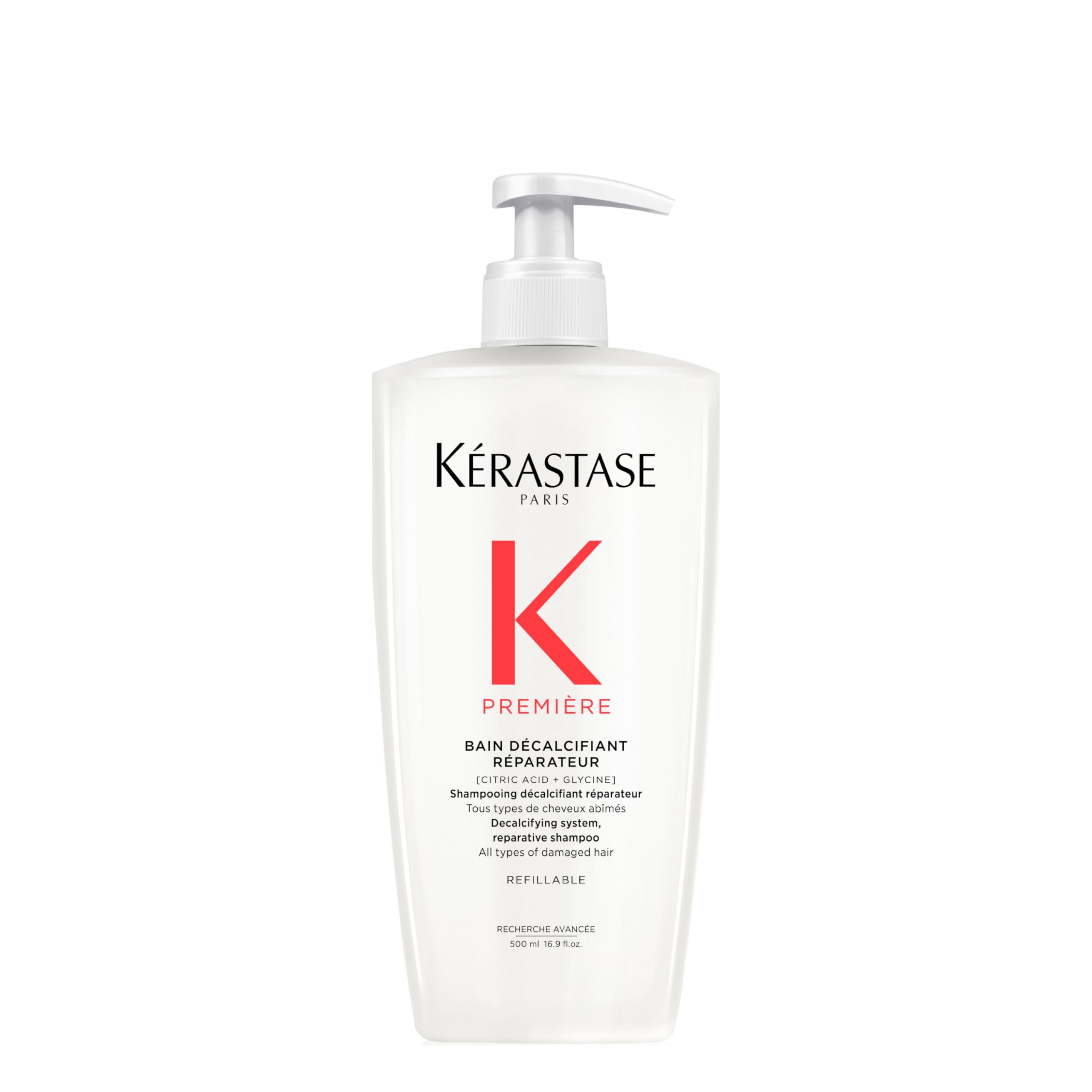 Kérastase Première Bonding Advanced Repairing Shampoo for Damaged Hair with Pure Citric Acid & Glycine [STEP 2- CLEANSE & REPAIR], 500ml