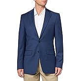 Calvin Klein Men's Slim Fit Suit Separates, Solid Medium Blue, 38 Regular
