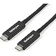 StarTech.com Active 40Gbps Thunderbolt 3 Cable - 3.3ft/1m - Black - 5k 60Hz/4k 60Hz - Certified TB3 Charger Cord w/ 100W Power Delivery (TBLT3MM1MA)