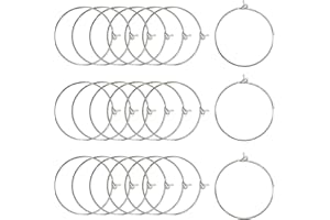JIALEEY 100PCS Wine Glass Charm Rings 25mm Silver Plated Open Jump Ring Earring Beading Hoop for Jewelry Making Wedding Birthday Party Festival Favor