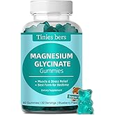 Magnesium Glycinate Gummies 500mg, Sugar Free for Adults & Kids, Best Magnesium Gummies for Sleep, Stress & Muscle Relief & N