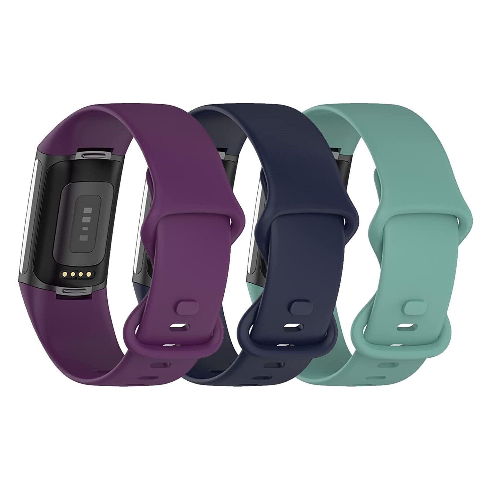 Panda Bobo Compatible with Fitbit Charge 5 Charge 6 strap Replacement Band Classic Wristband Women Men Small large (Large, Pack G - 3 Pcs) — image 1