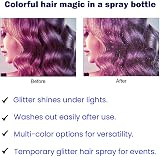 ZOPPER 6x 200ml Glitter Hair Spray Multi Colour Temporary Washable Fancy Dress view 7