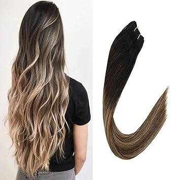 Amazon Com Vesunny 18 Ombre Human Hair Extensions Bundles