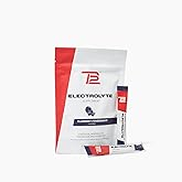 TB12 Electrolytes Powder Packets Blueberry Pomegranate – Mineral-Rich Electrolyte Powder for Fast Hydration by Tom Brady - Natural, Low Sugar, Vegan, Gluten-Free, Easy to Mix - 15 Stickpacks