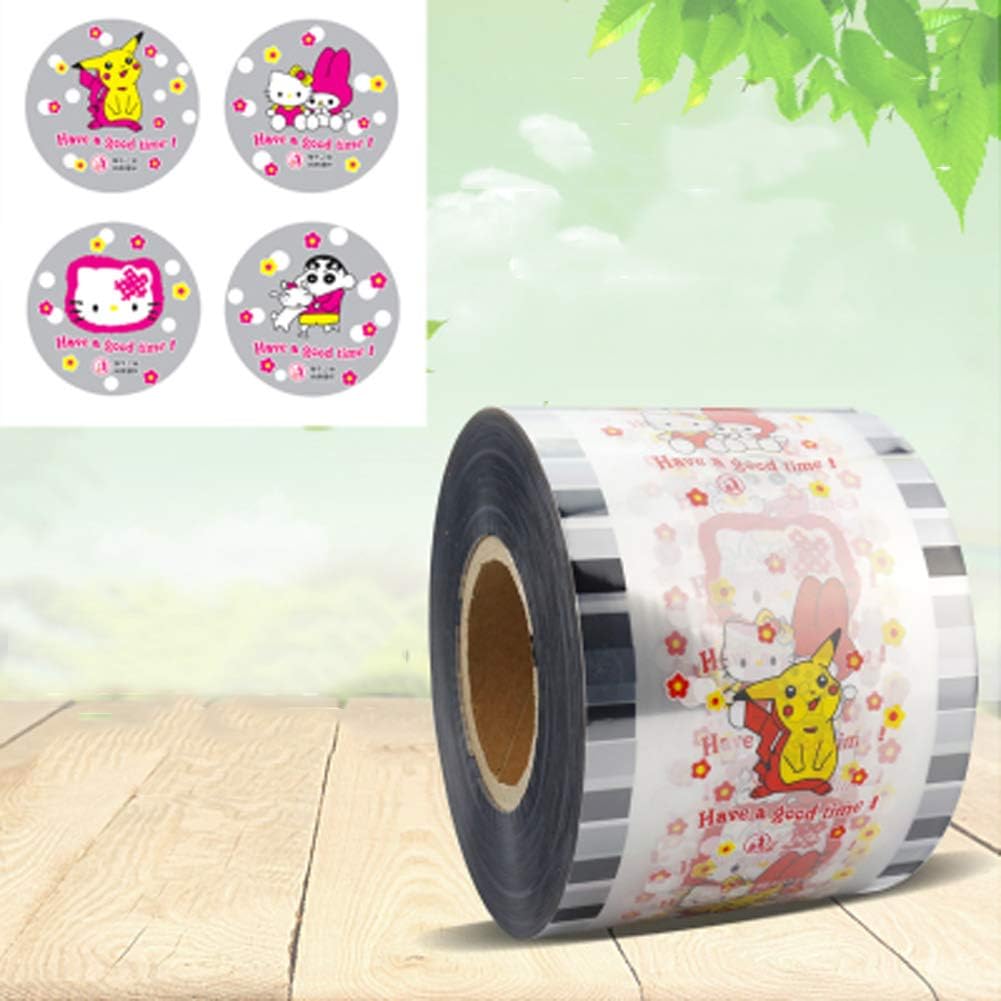 HONFAM Cup Sealer Film Bubble Boba Tea Sealing 4 Patterns 3000 pcs for Plastic Cup