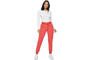 Monarch Uniforms Womens Jogger Scrubs Ribbed Jogger Scrub Pants for Women