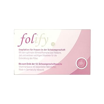 håvsund folify 1 - Nahrungsergänzung mit Folsäure bei Schwangerschaft - Vitamine B12, B6, D & Nährstoffe Jod, Magnesium - Her
