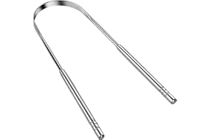 Raspador de Língua Aço Inoxidável NO2PROBLEMS Limpeza Bucal Profunda Anti-Ferrugem e Durável