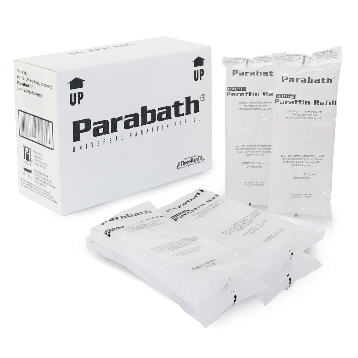 Parabath Paraffin Wax Refill, Bulk 6 lbs of Unscented Paraffin in 1 Pound Bags for Hands & Feet, Use in TheraBand Paraffin Wax Heating Bath, Low Melt Wax for Heat Therapy Pain Relief: Clothing