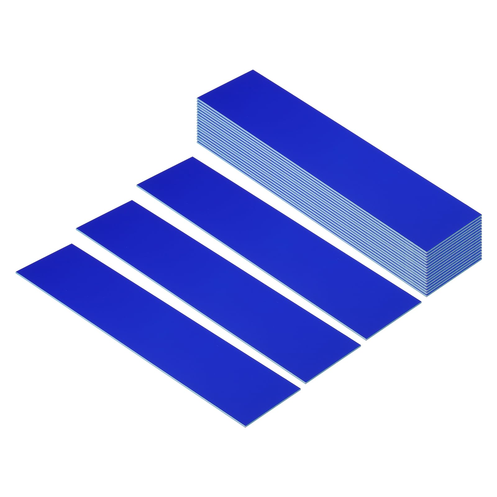 PATIKIL 8"x2" Blank Name Plates, 20 Pack Custom Engraved Name Plate Rectangle Laser Engraving Blanks for Personalized Nameplates Office Desk DIY Painting Supplies, Blue, White