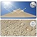 Flexzion 8' x 8' Gazebo Canopy Top Replacement Cover (Beige) - Dual Tier Up Tent Accessory with Plain Edge Polyester UV30 Protection Water Resistant for Outdoor Patio Backyard Garden Lawn Sun Shade