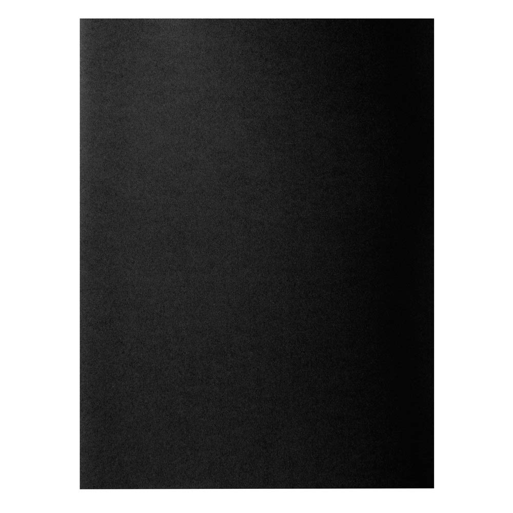 Exacompta - Ref 800018E - Rocks Square Cut Folder - 220 x 310mm in Size, Suitable for Holding A4 Documents, 80gsm Coloured Paper -Black (Pack of 100)