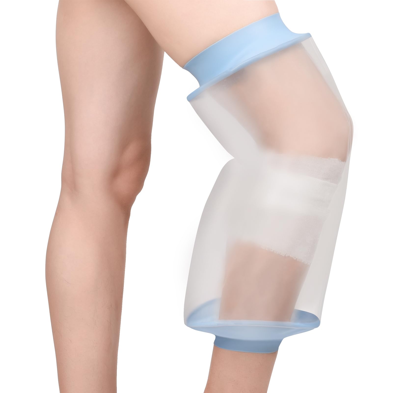 Fasola Cast Cover Knee Adult for Showering, Reusable Cast, Dressing and Bandage Cover, Watertight Protection for Knee, Leg