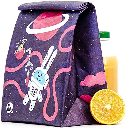 YUME Insulated Lunch Bags for Women - Designer Lunch Tote Bag - Cute Kids Lunch Bag - Lunch Box Bento Bag - Reusable Thermal Lunch Bag - Lunch Sack - Large Reusable Sandwich Bags (Astro Bunnies)
