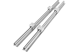 VEVOR OrangeA SBR Linear Rail 16-800mm 2xLinear Guideway Rail and 4X Bearing Block Guideway Square Type for Automated Machines and Equipments