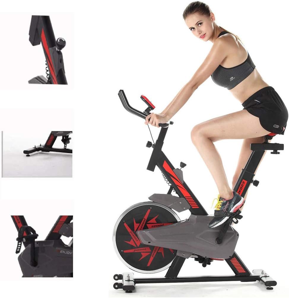 Indoor Exercise Bicycle Exercise Bike Ultra-quiet Exercise Bike Stationary Bikes Cardio Workout Machine Upright Bike (Black)