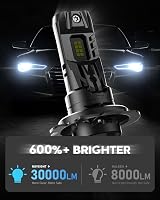 NOVSIGHT H7 LED Headlight Bulbs 90W 30000LM 6500K IP68 Pack of 2 view 7