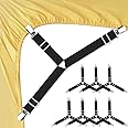 Bed Sheet Fasteners, 8 PCS Adjustable Triangle Elastic Suspenders Gripper Holder Straps Clip for Bed Sheets, Mattress Covers, Sofa Cushion
