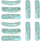 EVERDIJ 10 Pcs Natural Curved Stone Beads 36x10mm, Oval, Turquoise, Loose Beads for DIY Bracelet Necklace Earring Jewelry Making