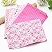 KINGSO 7PCS Cotton Fabric Bundles Quilting Sewing Pattern DIY Craft 19.7x19.7inch Pink