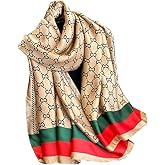 FairyCity Womens large Luxury Silk Scarf Satin Summer Scarf Lightweight Fashion Shawl Wrap