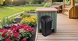 Easy Shopping 60L Swing Bin Black with Curved Lid Plastic Dustbin view 5