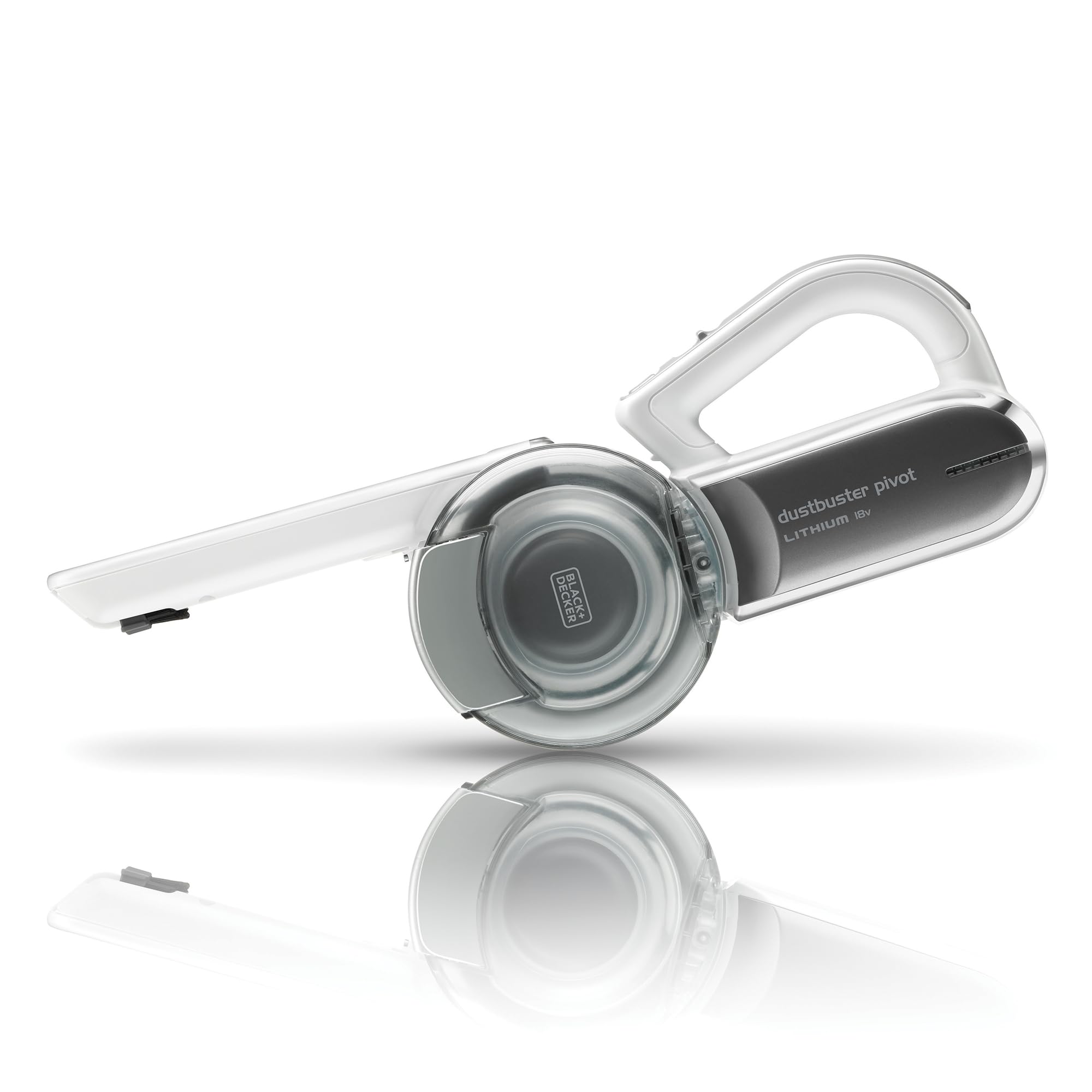 BLACK+DECKER Dustbuster Pivot Cordless 18V Handheld Vacuum Cleaner with Pivoting Head, 8 Cleaning Positions, Charging Dock and Accessories, PV1820L-GB