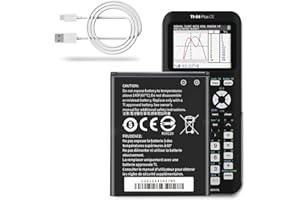 ABTTER TI 84 Plus CE Battery - [𝟐𝟔𝟎𝟎𝐦𝐀𝐡] Replacement Battery for Texas Instruments TI-84 Plus CE -Part Number: 3.7L1200SPB/3.7L12005SPB - P11P35-11-N01 with USB Charger Cable