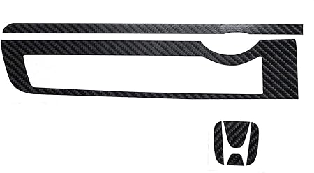 Amazon ホンダ フリード Gb3 Gb4 4dブラックカーボン調 エアコンパネル用シート ステッカー ガーニッシュ ステアリングエンブレム用付き ステッカー デカール 車 バイク