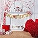 Partyprops Be Mine Burlap Banner | Valentine's Day, Anniversary, Engagement, Wedding Decor | Red, 5.5 x 6.3 inches Rectangular Banner with Heart Theme & Cupid Subject
