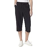 Gloria Vanderbilt Womens Ilona Pull on Button Detail Capri Standard