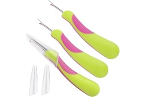 3pcs Seam Ripper, Green Thread Cutter Tool with Protective Caps for Sewing Knitting Embroidery Quilting Cross Stitching Fabri