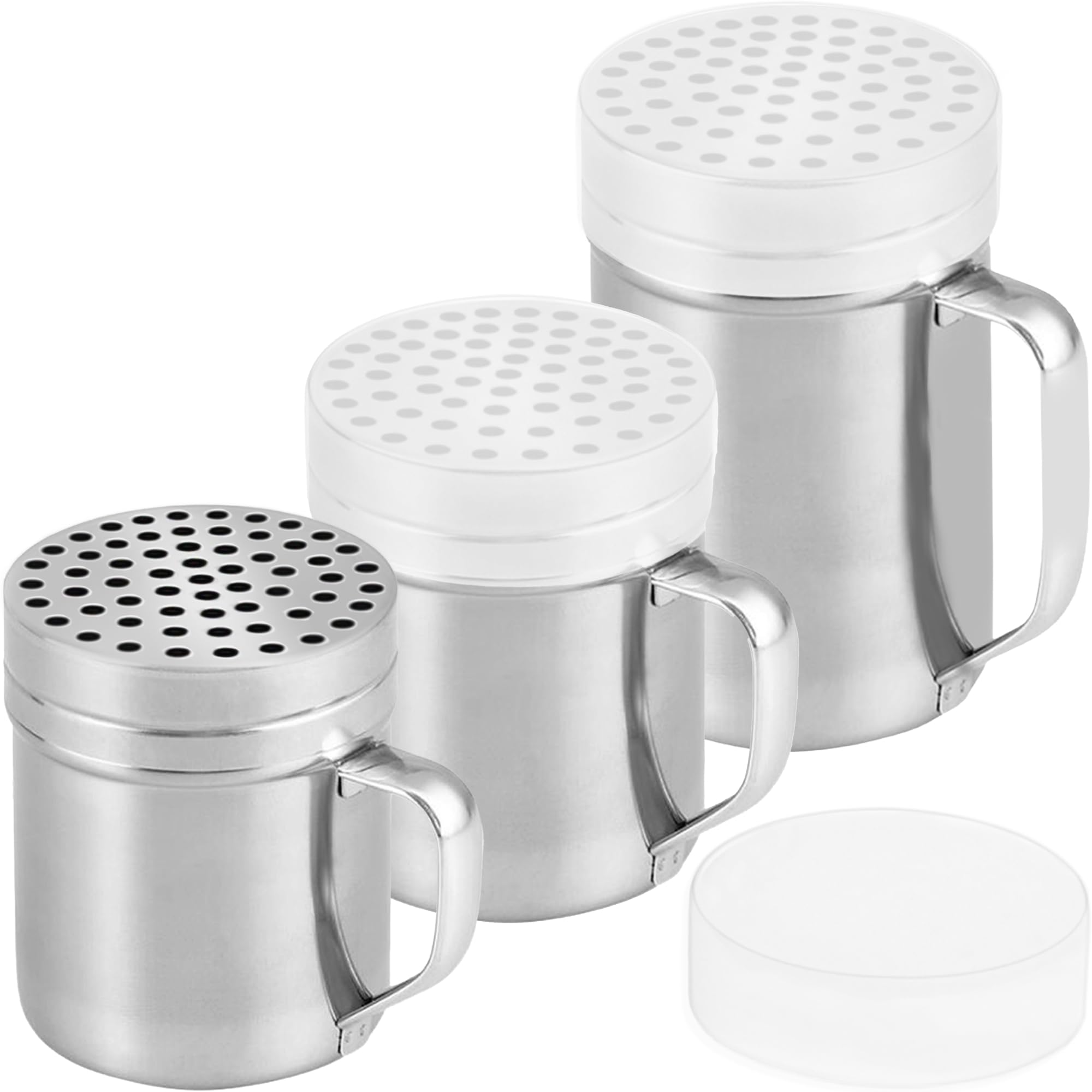 Photo 1 of [10oz + 10oz + 14oz] Large Holes Stainless Steel Dredge Shaker Bundle - by CUSINIUM