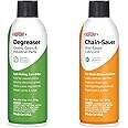 DuPont Motorcycle Chain Cleaner & Lubricant Bundle - Degreaser for Chains, 11 Oz & Teflon Chain-Saver Dry Lubricant, 11 Oz