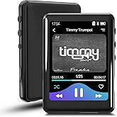 64GB MP3 Player with Bluetooth 5.3, Full Touch Screen Mp3 Mp4 Music Player Built-in Speaker,FM Radio,Voice Recorder,Ebook,Support 512GB TF Card,Shuffle. Earphones Included