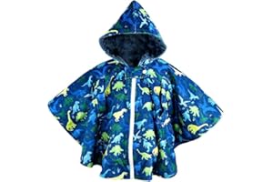 TANOFAR Baby Car Seat Poncho, Car Seat Cover Girls Boys, Toddler Hooded Poncho Cloak, Fall Autumn Winter Cozy Cape Blanket for Kids, Outwear Double Layer Soft Comfortable(Dinosaur)