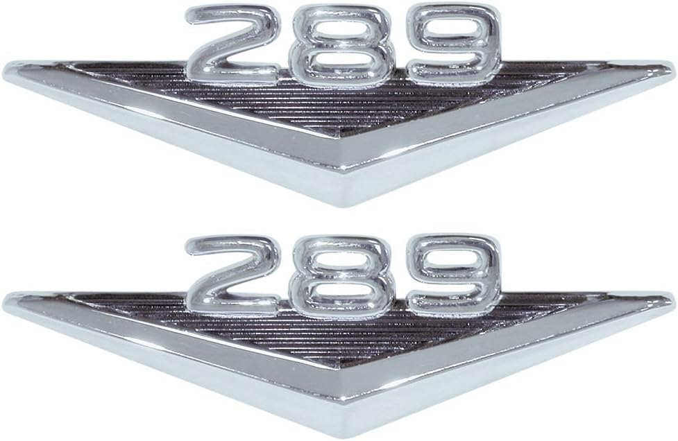 “289” Fender Emblems Left Right Pair 1963-68 Mustang, Falcon, Comet, Fairlane, Bronco (EBC3OZ-16228BPR)