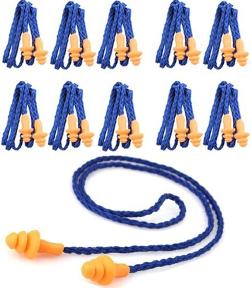 Soft reusable silicone earplugs with cord 10 Pcs Amazon.co.uk Jewellery
