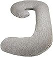 Snoogle Chic Jersey - Snoogle Replacement Cover with Zipper for Easy Use - Heather Gray