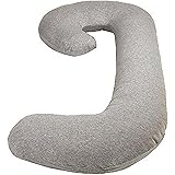 Snoogle Chic Jersey - Snoogle Replacement Cover with Zipper for Easy Use - Heather Gray