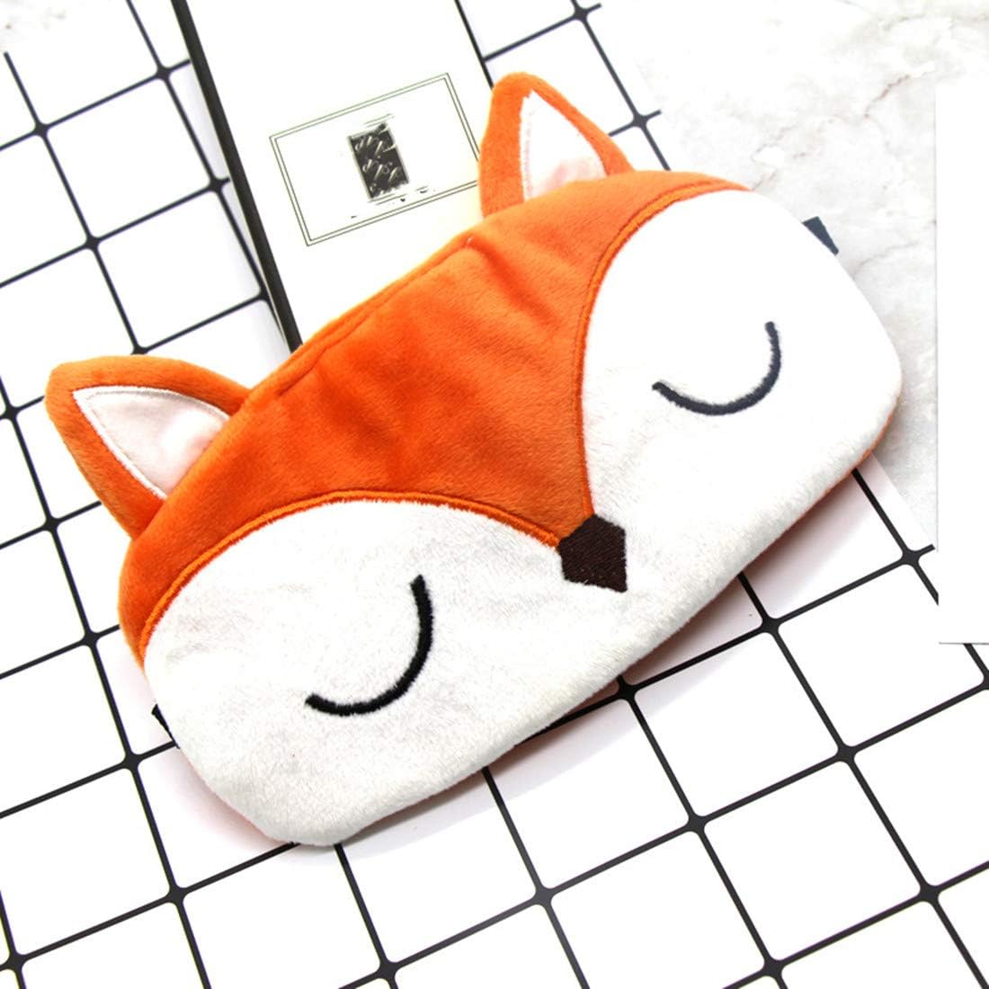 Cute Novelty Animal Orange Fox Puppy Funny Eye Mask for Sleeping for Kids Adult Eye Cover Sleep Mask Funny Eye Covers for Sleeping: Health & Personal Care