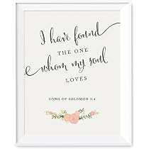 Amazon.com: Andaz Press Biblical Wedding Signs, Floral Roses Print ...