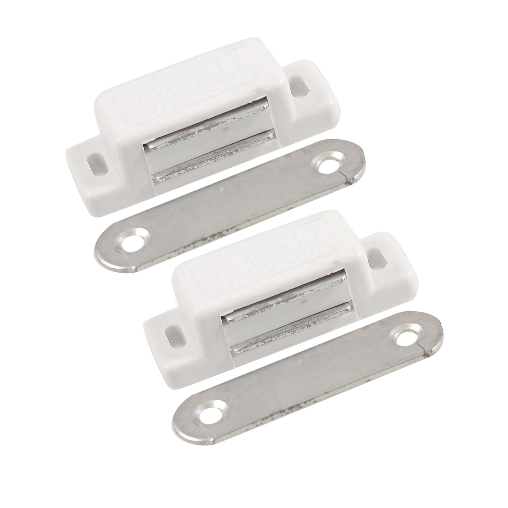 Hihaha Shell Metal Plate Cabinet Door Cupboard Magnetic Catch Plastic/2pcs
