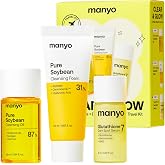 MANYO Clear &amp; Glow Travel Kit, Skincare Gift Set, Travel Trial | Travel-size trial and gift set for a clear, glowing-looking complexion, Korean skincare
