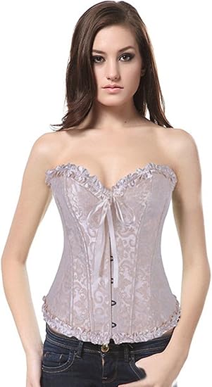 Amazon Buy The World 下着 コルセット 腰痛ベルト ランジェリー ブラジャー ビスチェ 女性 ブラ ブライダル インナー ドレス ベージュ Xl コルセット ウエストニッパー 通販